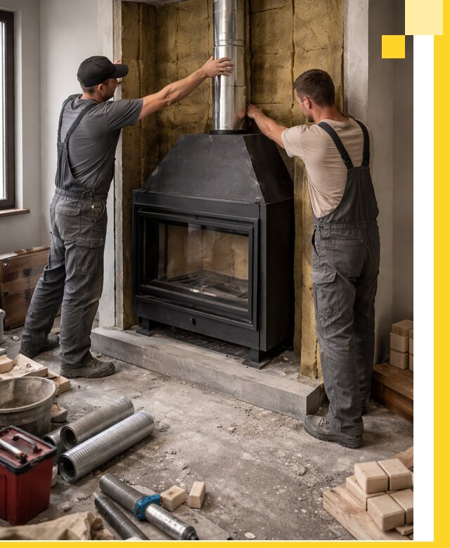 Изготовление и монтаж закрытых каминов в Пятигорске под ключ