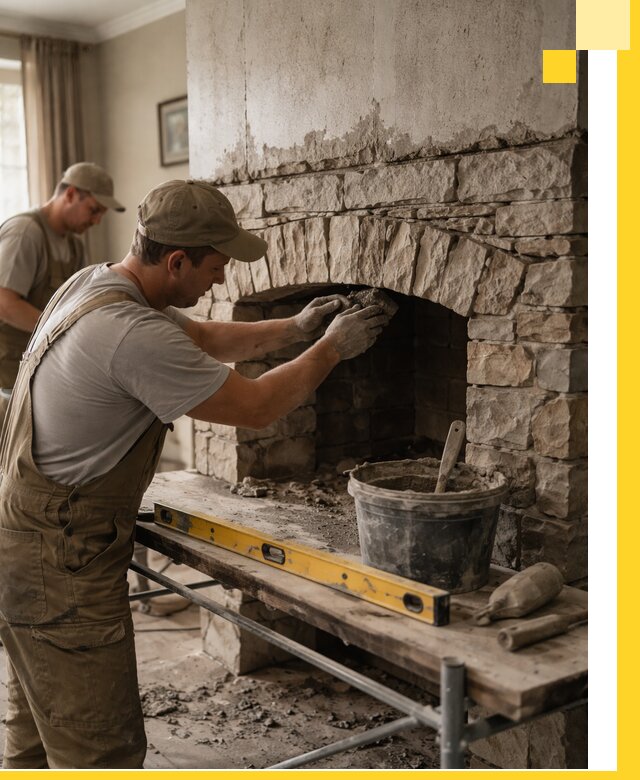 Изготовление каминов под ключ в Пятигорске, монтаж и отделка