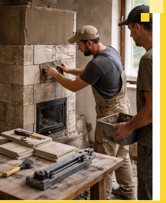 Профессиональная облицовка печей в Пятигорске: керамика и камень