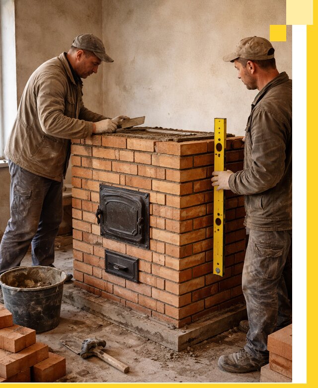 Отопительные печи под ключ в Пятигорске, установка и сборка