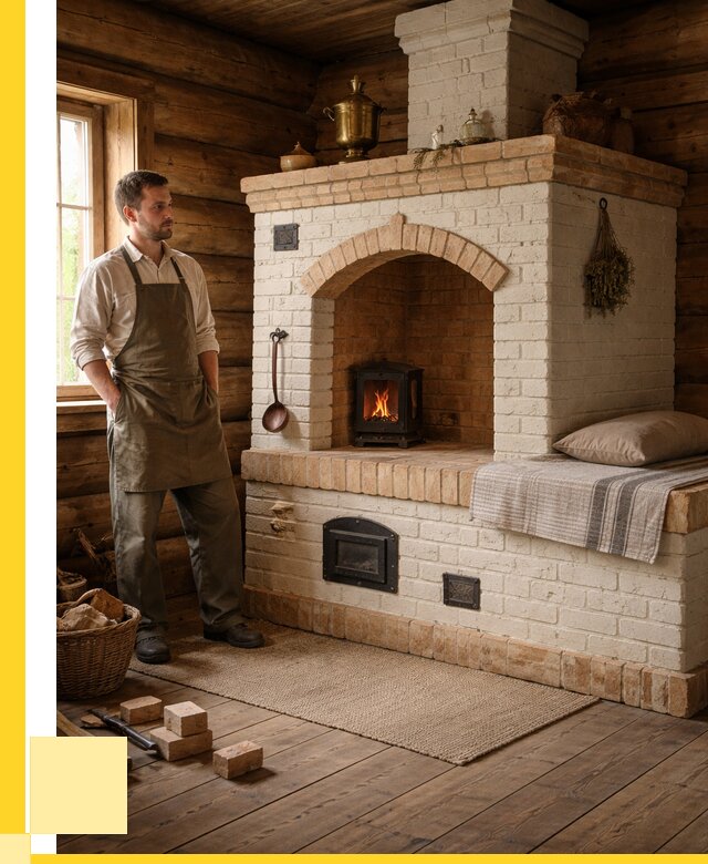 Русские печи с лежанкой под ключ в Пятигорске от 154095 р. ЭриданПтг