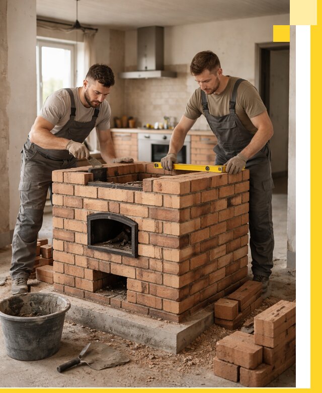 Установка и монтаж печей в частном доме в Пятигорске под ключ