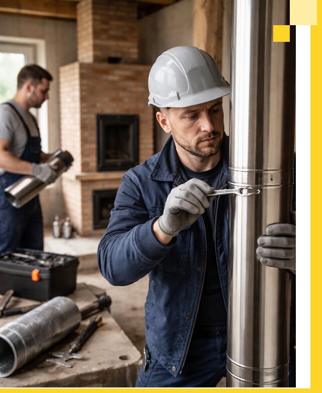 Профессиональный монтаж дымоходов для печей в Пятигорске