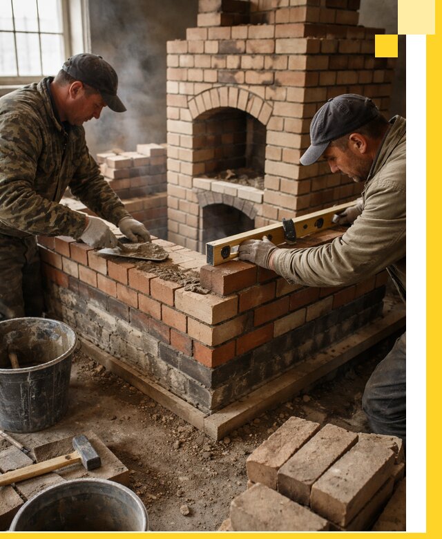 Изготовление и монтаж печей и каминов из кирпича в Пятигорске