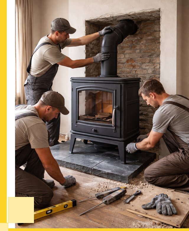 Монтаж печи камина в частном доме в Пятигорске от 25683 р. | ЭриданПтг