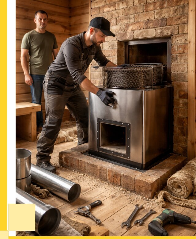 Монтаж банных печей под ключ в Пятигорске от 18491 р., ЭриданПтг