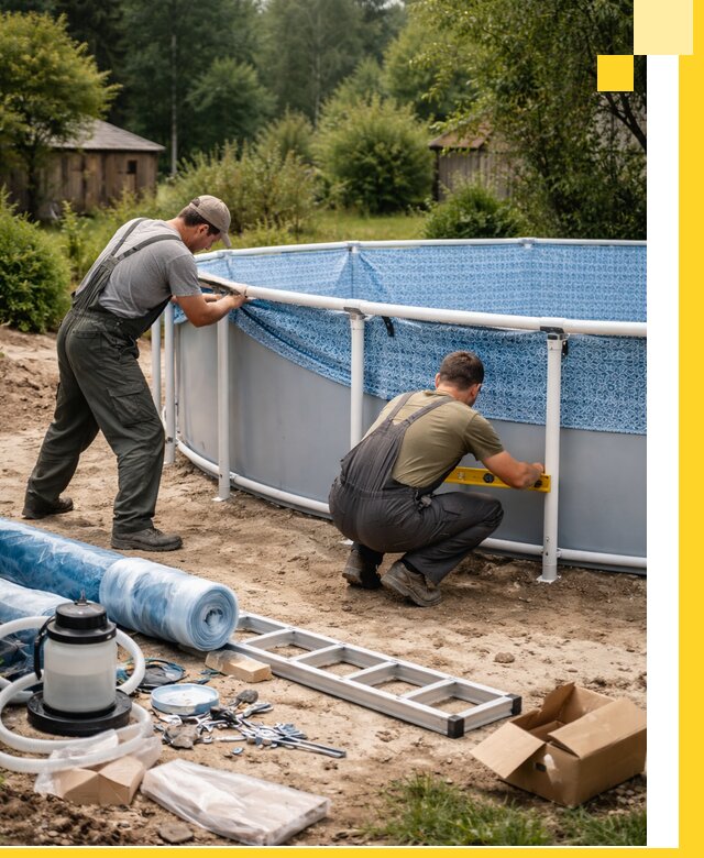 Установка и монтаж каркасных бассейнов в Пятигорске под ключ