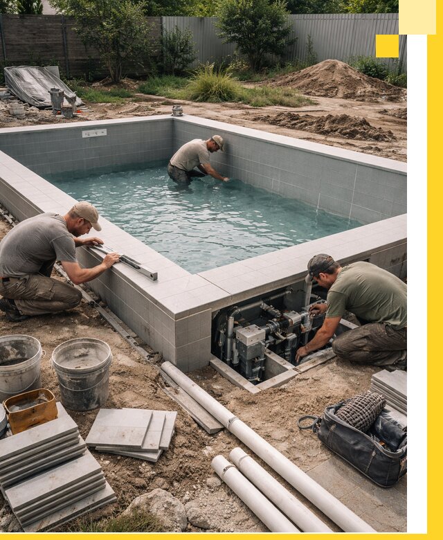 Строительство и монтаж бассейнов для дачи под ключ в Пятигорске