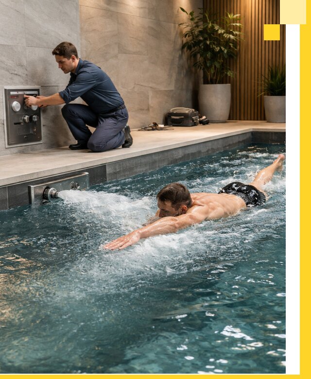 Проектирование и монтаж бассейнов с противотоком в Пятигорске