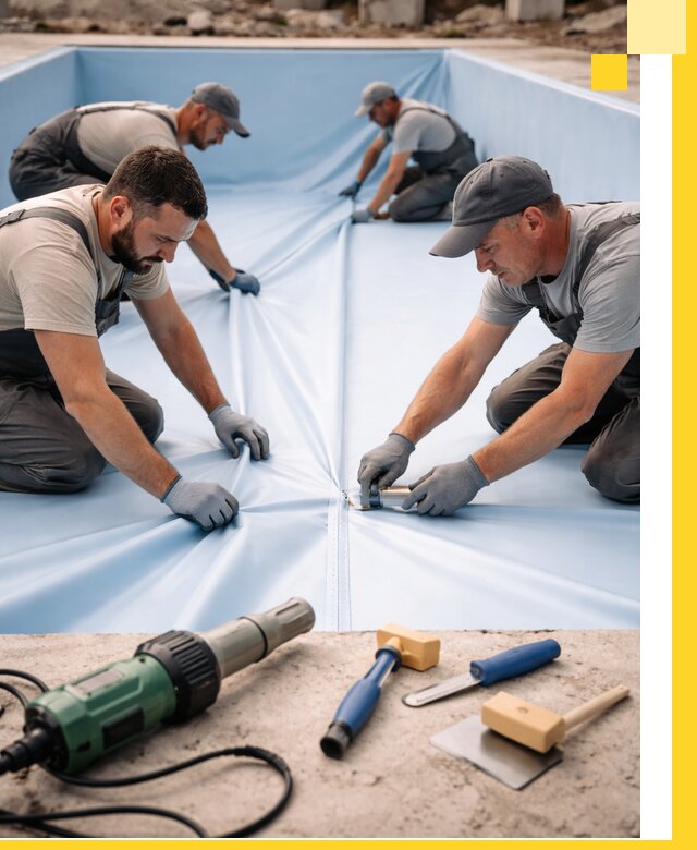 ПВХ пленка для бассейнов с монтажом и гарантией в Пятигорске