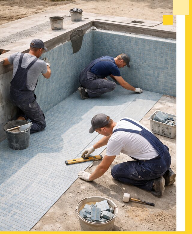 Укладка и установка плитки для бассейнов под ключ в Пятигорске