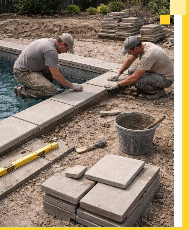 Установка и изготовление копингового камня для бассейнов в Пятигорске