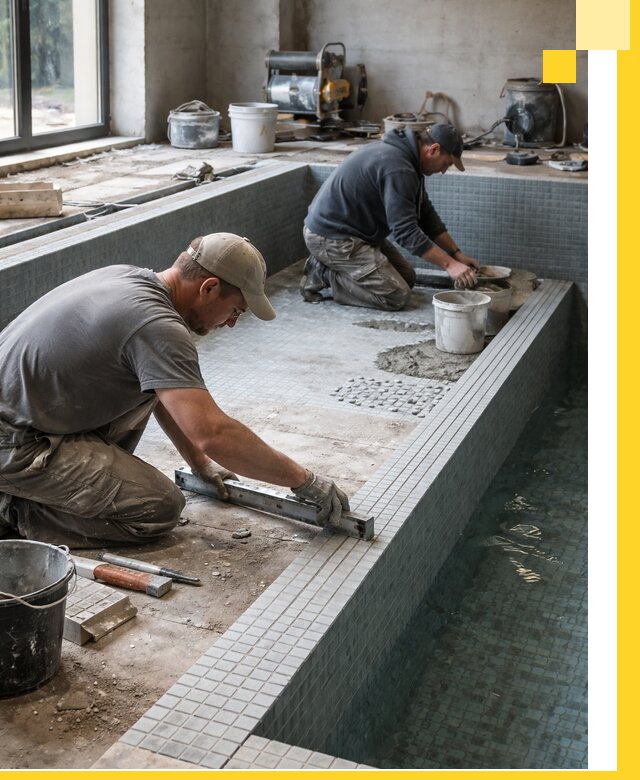 Строительство бассейна в частном доме в Пятигорске под ключ