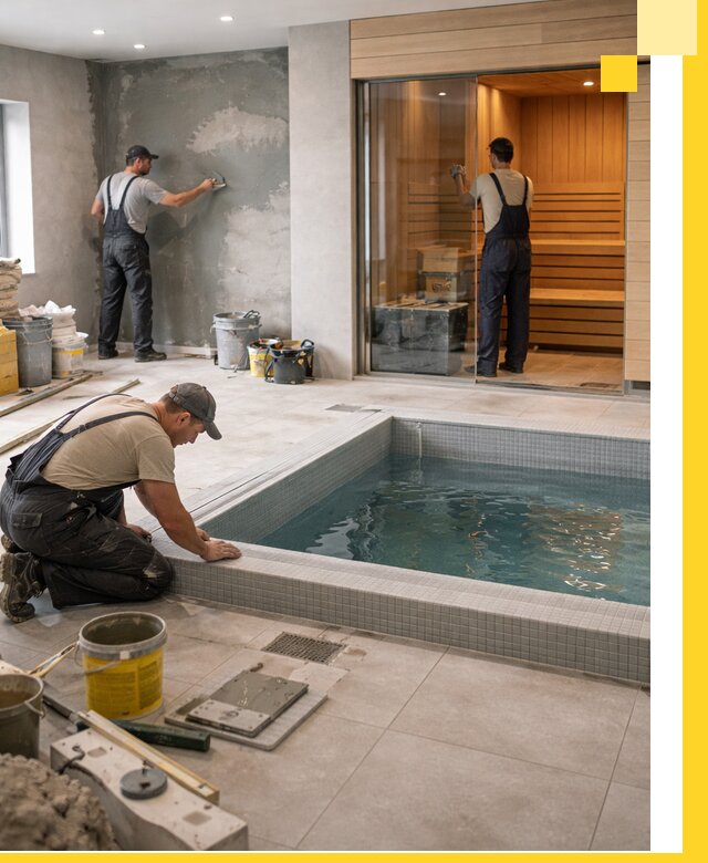 Проектирование и строительство сауны с бассейном в Пятигорске