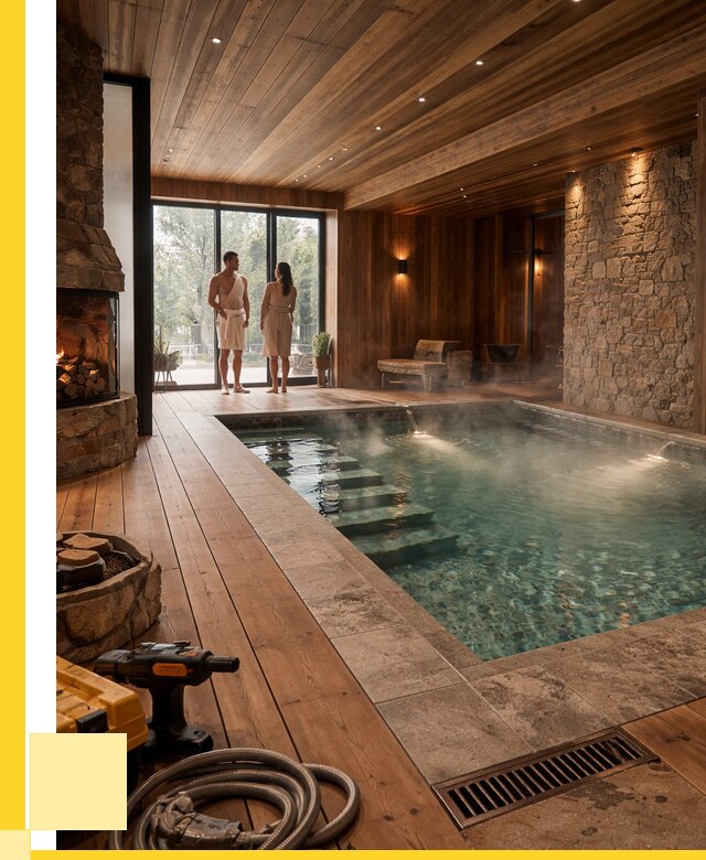 Проекты бань с бассейном под ключ в Пятигорске от 77048 р., ЭриданПтг