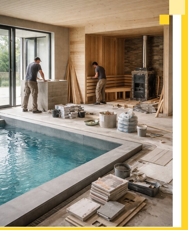 Проектирование и строительство бань с бассейном в Пятигорске