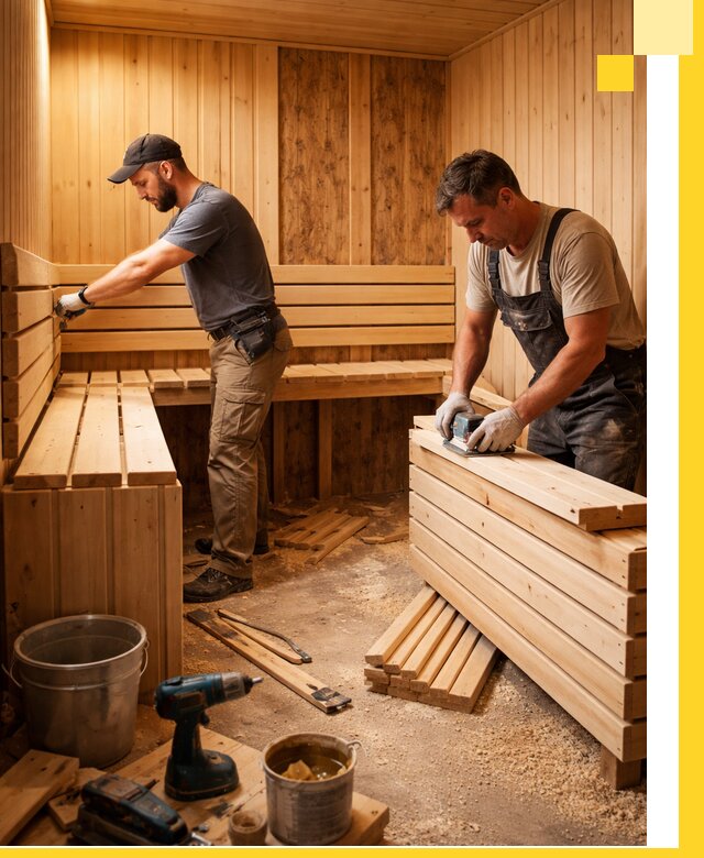 Профессиональный комплексный ремонт саун под ключ в Пятигорске