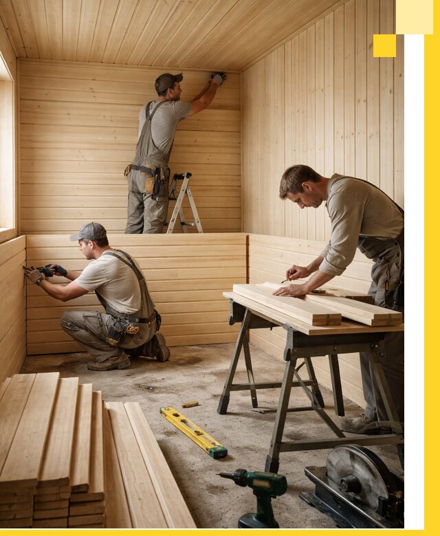 Обшивка саун в Пятигорске из натуральной древесины под ключ