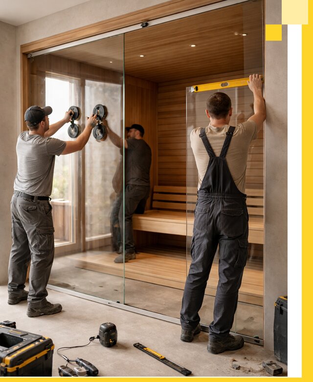 Производство и монтаж стеклянных саун под ключ в Пятигорске