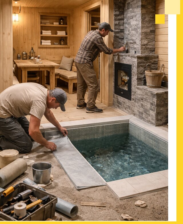 Строительство бань с комнатой отдыха под ключ в Пятигорске