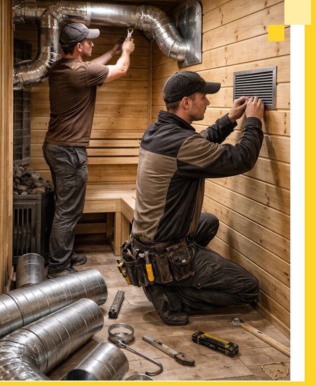 Проектирование и монтаж вентиляции бани в Пятигорске под ключ