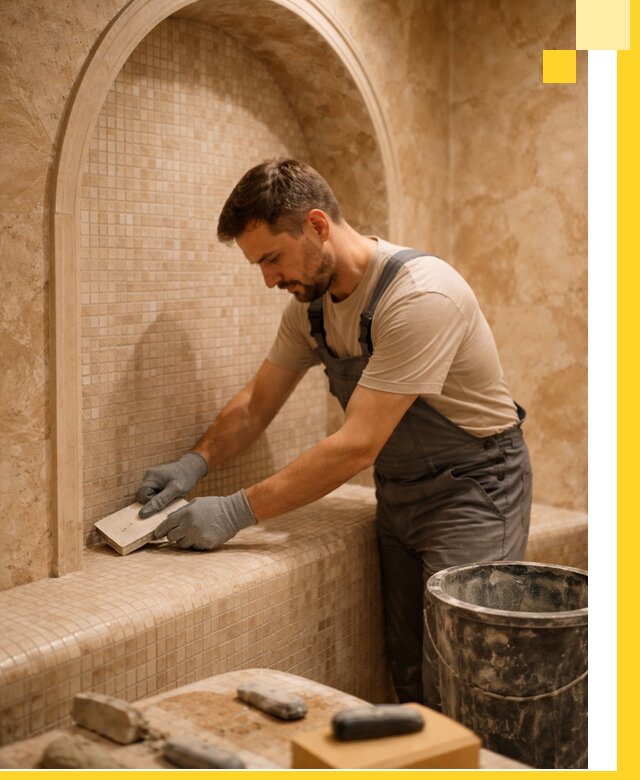 Профессиональная отделка хамамов с мозаикой под ключ в Пятигорске