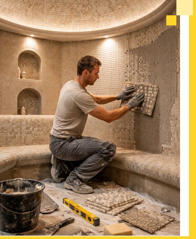 Устройство и монтаж домашнего хамама под ключ в Пятигорске