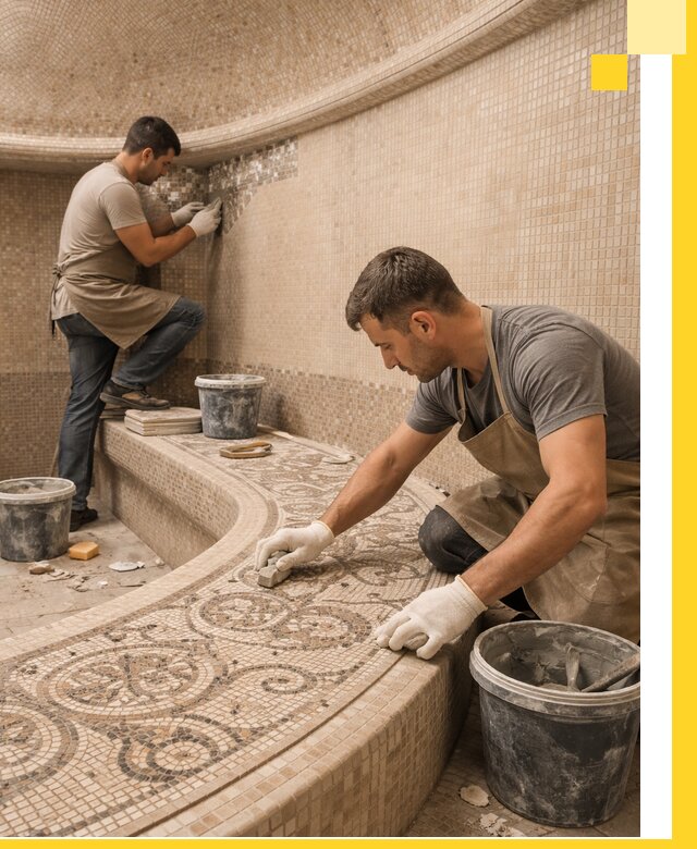 Плитка для хамама в Пятигорске, укладка, подбор и поставка